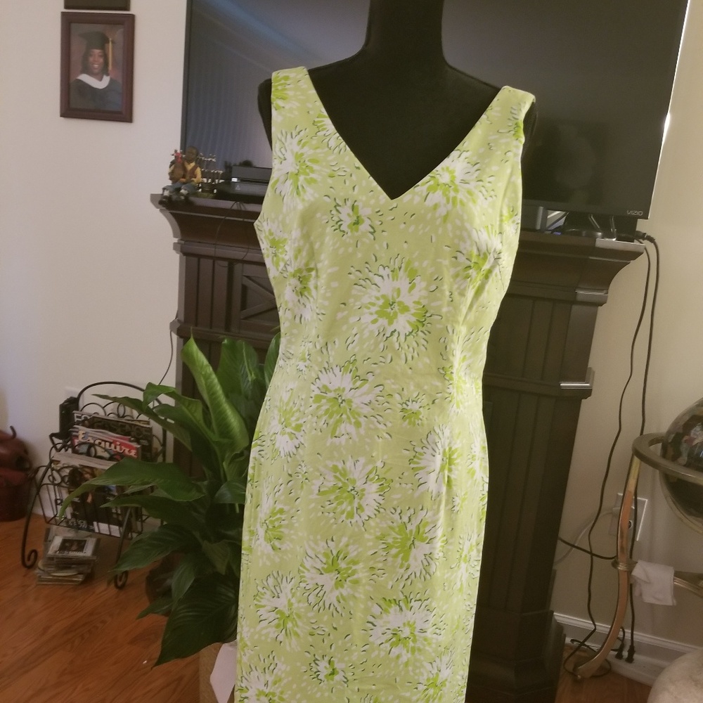 Green and white Mario Balthazar dress